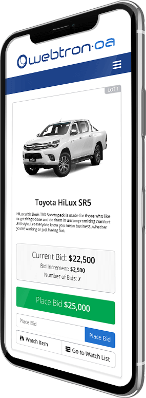 Live Streaming AU Auction on a Smart Phone