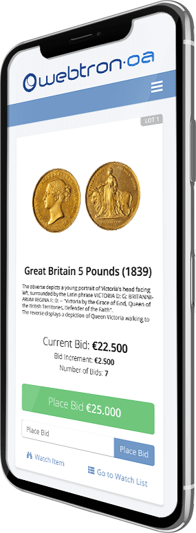 Live Streaming UK Auction on a Smart Phone