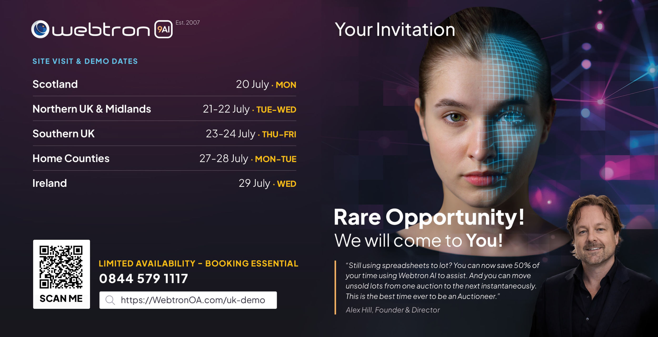 2026 UK Site Visit and Demo Dates